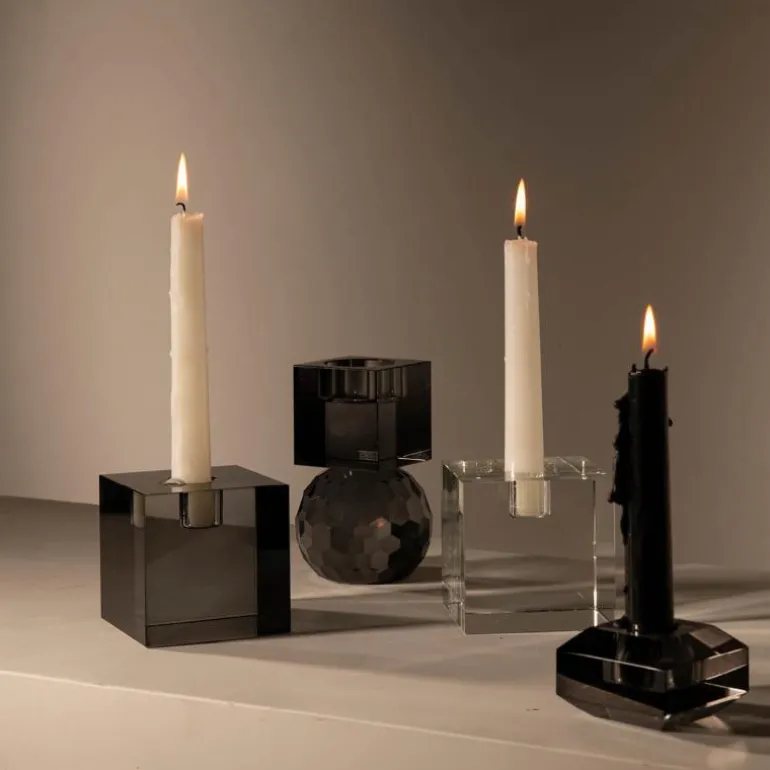 Milano lysestake kvadrat 8x8 cm smoke