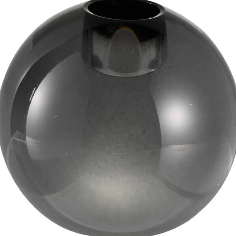 Milano lysestake rund 7x8 cm smoke