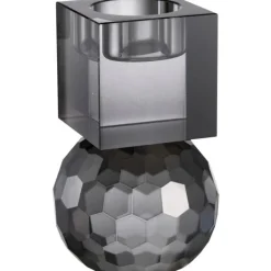 Milano lysestake rund/kvadrat 13x8 cm smoke