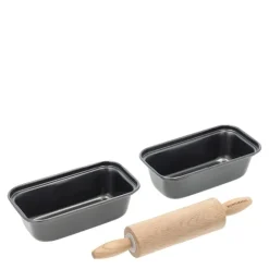 Mini brødformsett m/kjevle 3 deler