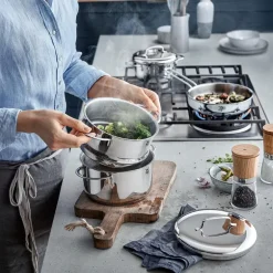 Mini dampkoker med lokk 1,5L 16 cm