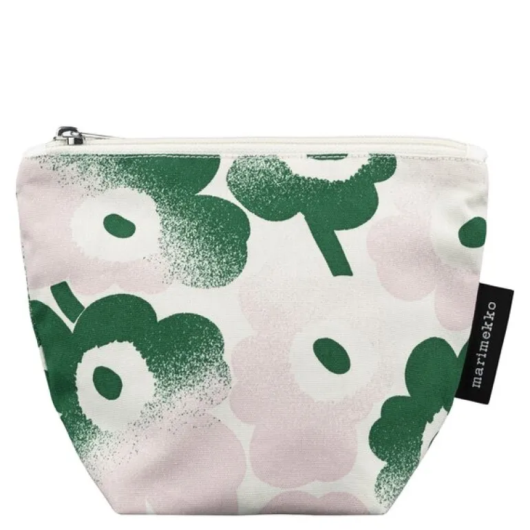 Mini Unikko toalettveske 20x16 cm hvit/rosa/grønn