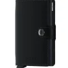 Miniwallet lommebok m/kortholder matt svart