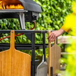 Modulbord til pizzaovn 80x80x90 cm svart