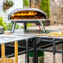 Modulbord til pizzaovn 80x80x90 cm svart