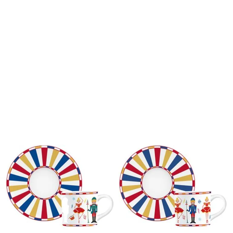 Moka Express CC 2024 kopp med fat 6 cl 2 stk multi