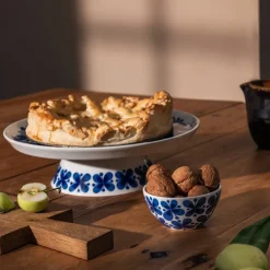 Mon Amie liten skål 10 cm blå/hvit