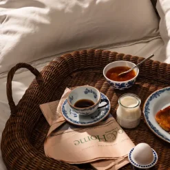 Mon Amie liten skål 10 cm blå/hvit