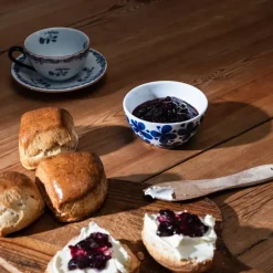 Mon Amie liten skål 10 cm blå/hvit