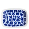 Mon Amie rektanguler skål 21 cm blå/hvit