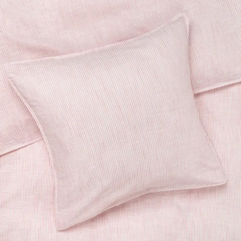 Monochrome Lines sengetøy 140x220 cm rosa/hvit