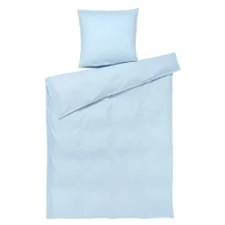 Monochrome sengetøy 140x220 cm lys blå