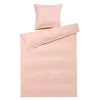 Monochrome sengetøy 140x220 cm støvet rosa