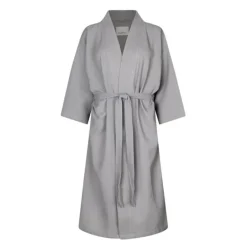 Morgenkåpe waffle onesize grå