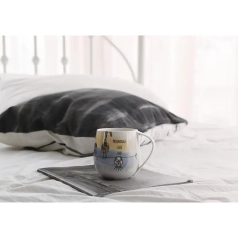 Morning birds krus 40 cl hvit/multi