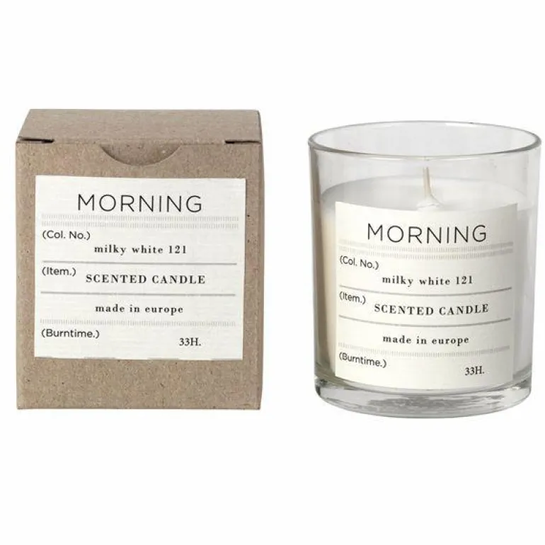 Morning duftlys 7,4 cm hvit