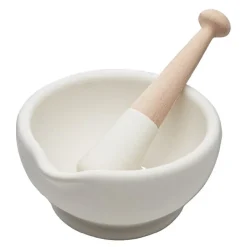 Morter og pistill 21 cm hvit