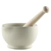 Morter og pistill 11 cm hvit