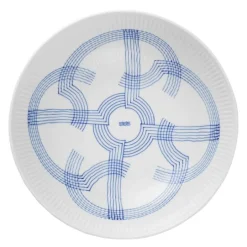 Motif lav skål, 21,5 cm blå/hvit