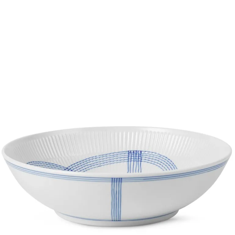 Motif lav skål, 21,5 cm blå/hvit