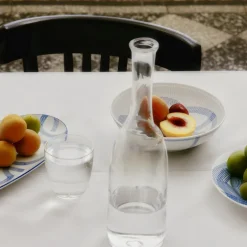 Motif lav skål, 21,5 cm blå/hvit