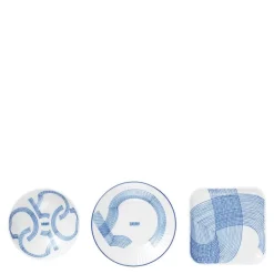 Motif lite fat 3 stk blå/hvit