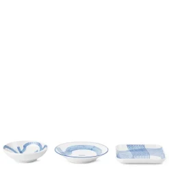 Motif lite fat 3 stk blå/hvit