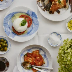 Motif lite fat 3 stk blå/hvit