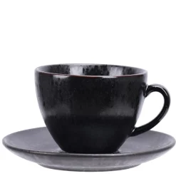 Mörke kopp med skål 23 cl