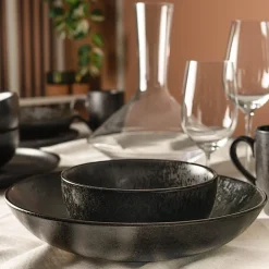 Mörke pastatallerken 26 cm svart