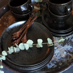 Mörke tallerken 21 cm