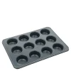 Muffinform 12 stk stål latte