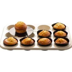 Muffinformer 12 stk svart