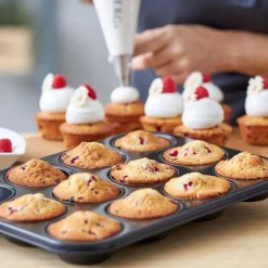 Muffinsform 12 stk 27x36x3 cm stål