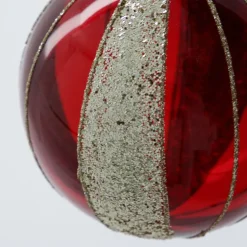 Mult glasskuler 8 cm 4 stk vinrød