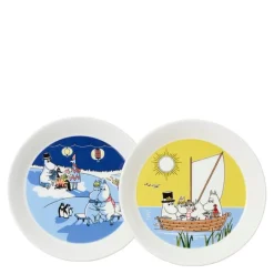 Mummi asjett 19 cm 2 stk vinterbål & seiltur 2024