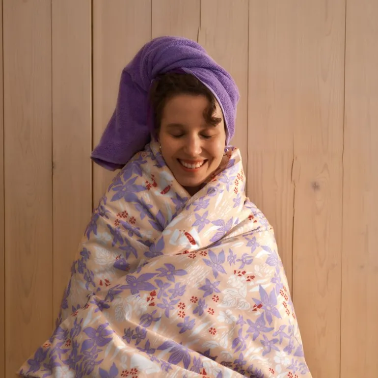 Mummi badehåndkle 70x140 cm Snorkfrøken lilla