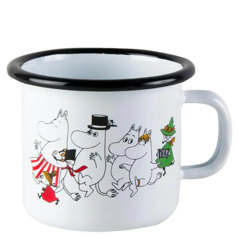 Mummi emaljekopp 25 cl Mummidalen hvit