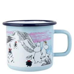 Mummi emaljekopp 37 cl norsk vinter blå