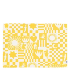 Mummi Fest bordbrikke 31x46 cm gul