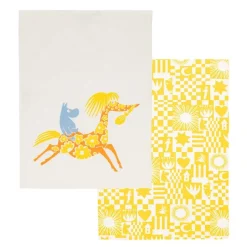 Mummi Fest kjøkkenhåndkle 50x70 cm gul