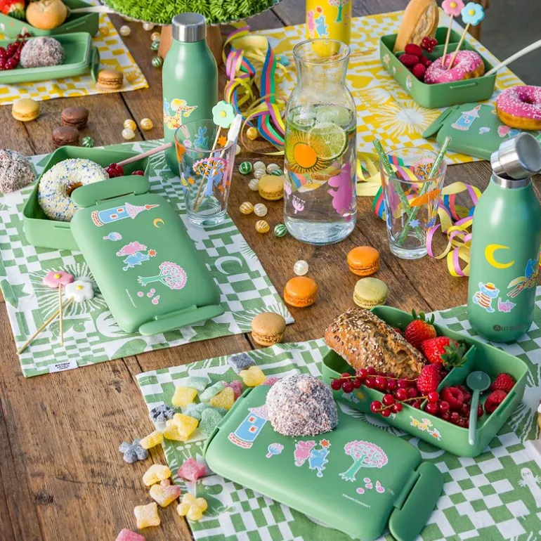 Mummi Fest lunsjboks m/inndeling 0,9L grønn/multi