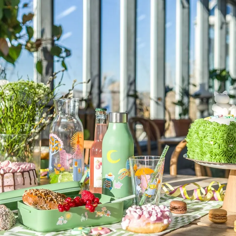 Mummi Fest lunsjboks m/inndeling 0,9L grønn/multi