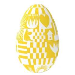 Mummi Fest påskeegg 22 cm gul