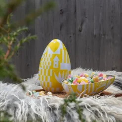 Mummi Fest påskeegg 22 cm gul