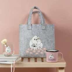 Mummi handlenett 14x25x26 cm sammen grå