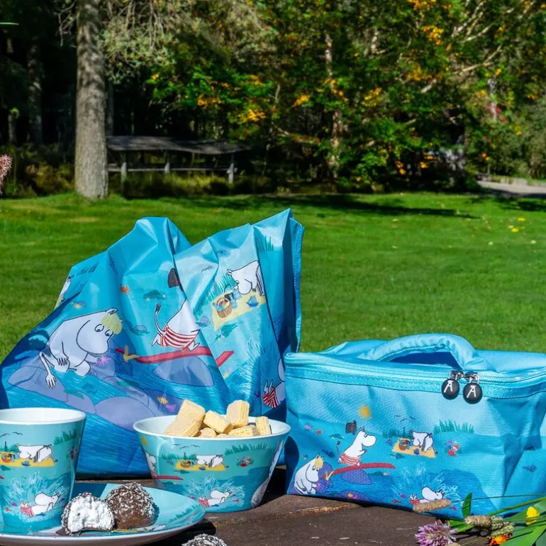 Mummi kjølebag 4,5L playing on the beach lyseblå