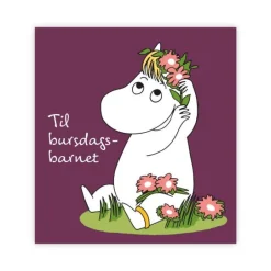 Mummi kort dobbelt Bursdagsbarnet lilla