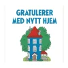 Mummi kort dobbelt Gratulerer med nytt hjem hvit