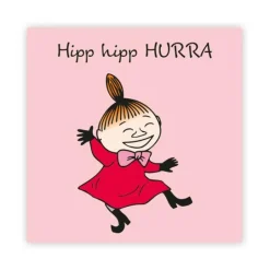 Mummi kort dobbelt Hipp hipp Hurra rosa